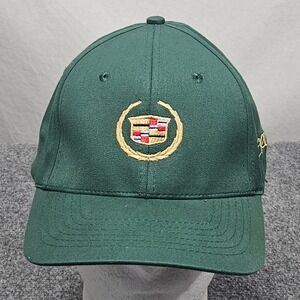 Cadillac Hat Mens S M Cap Green Embroidered Logo‎ Automotive Sporty Hat